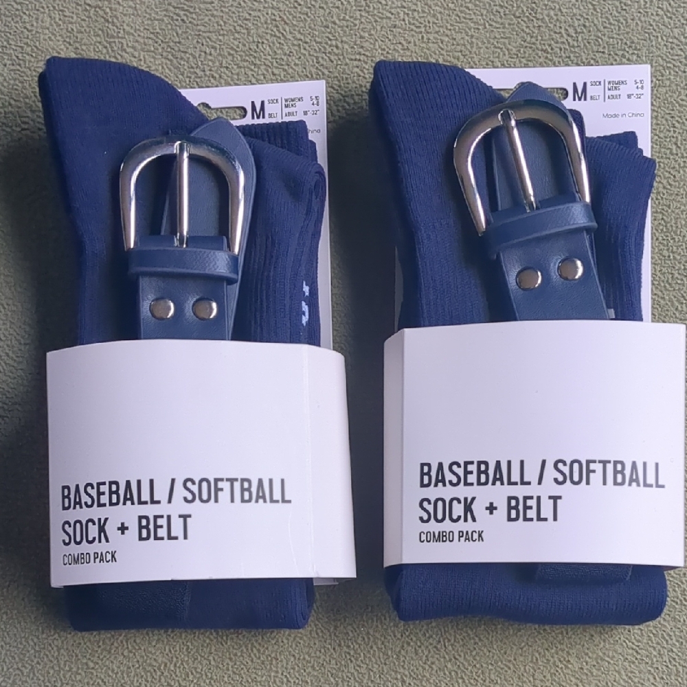 DSG Kids Baseball/Softball Belt and Sock Set - Navy